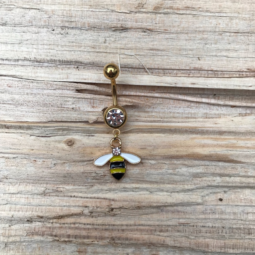 Gold Bumble Bee Belly Button Navel‎ Ring